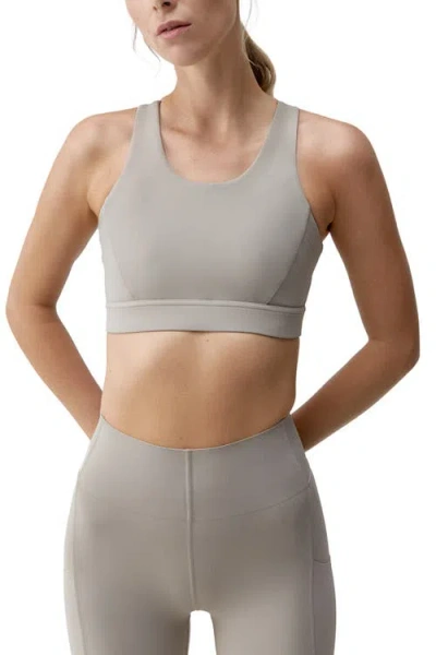 Born Living Yoga Denise High Support Performance Sport Top In Gray