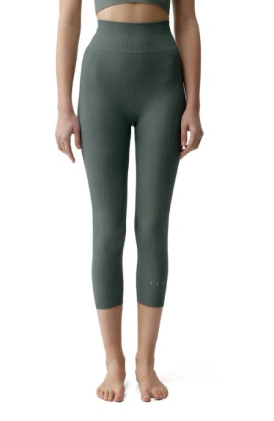 Born Living Yoga Eris Seamless Capri Sports Legging In Tea