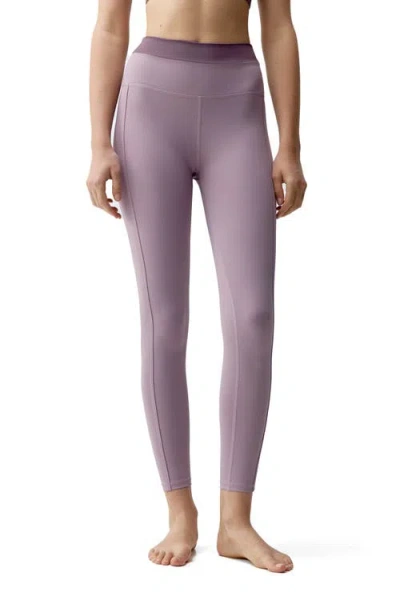 Born Living Yoga Fiorella Performance Medium Rise Sport Legging In Purple