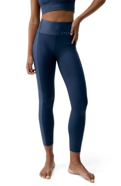 Born Living Yoga Maan 7/8 Performance High Rise Sport Legging In Blue