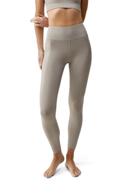 Born Living Yoga Maan 7/8 Performance High Rise Sport Legging In Brown