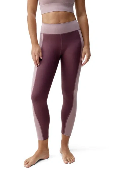 Born Living Yoga Maiko 7/8 Performance Medium Rise Sport Legging In Purple