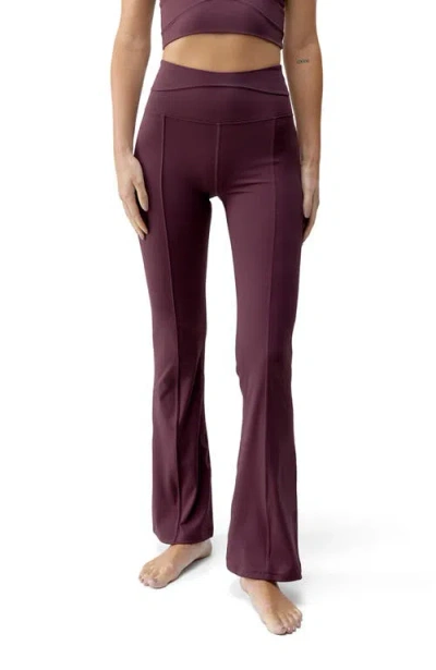 Born Living Yoga Saori Performance High Rise Sport Legging In Burgundy