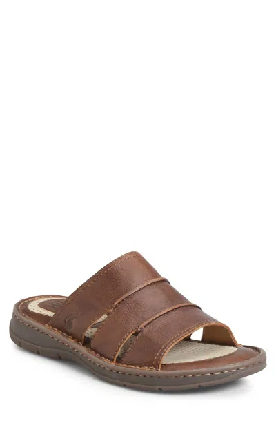 Born Men's Weiser Slip-on Sandals In Tan In Multi