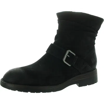 Born Midway Womens Slouchy Suede Ankle Boots In Black