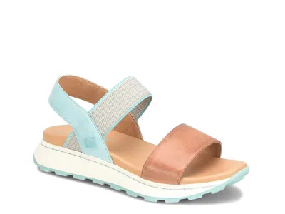 Born Mimi Wedge Sandal In Blue