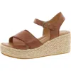 Born Moriah Womens Criss-cross Leather Wedge Sandals In Brown