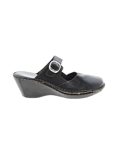 Pre-owned Born Mule/clog In Black