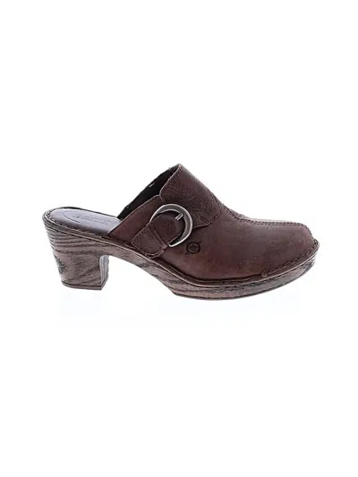 Pre-owned Born Mule/clog In Brown