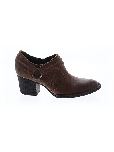 Pre-owned Born Mule/clog In Brown