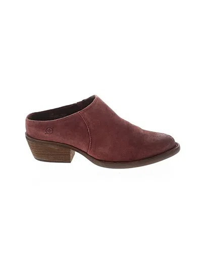 Pre-owned Born Mule/clog In Burgundy
