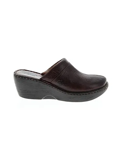 Pre-owned Born Mule/clog In Burgundy