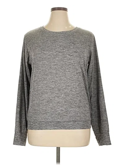 Pre-owned Born Primitive Long Sleeve Top Gray Crew Neck Tops