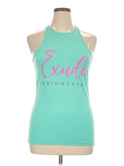 Pre-owned Born Primitive Tank Top Teal Halter Neckline Tops