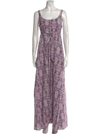 Pre-owned Born Printed Long Dress In Multi