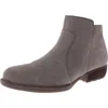 Born Rani Womens Suede Block Heel Ankle Boots In Grey