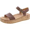 Born Sari Womens Cork Leather Ankle Strap In Brown