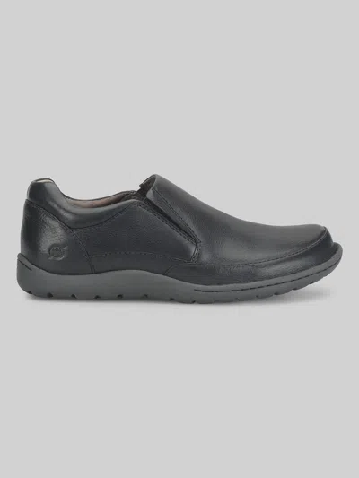 Born Shoes Nigel Plain Toe Slip On Shoes In Black
