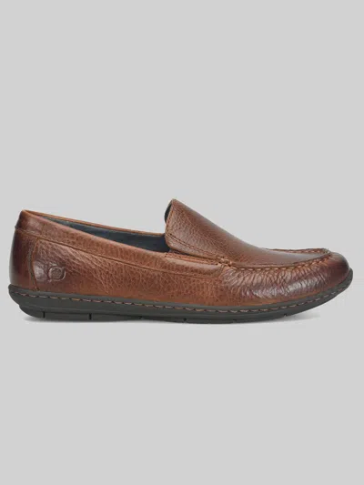 Born Shoes Weston Moc Toe Loafers In Brown