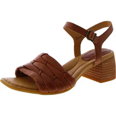 Born Shonie Womens Leather Block Heel Slingback Sandals