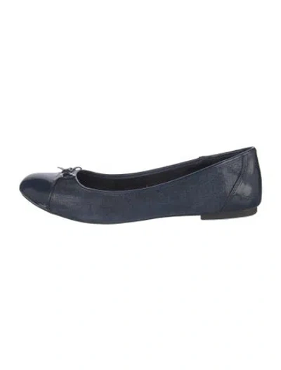 Pre-owned Born Suede Ballet Flats In Blue