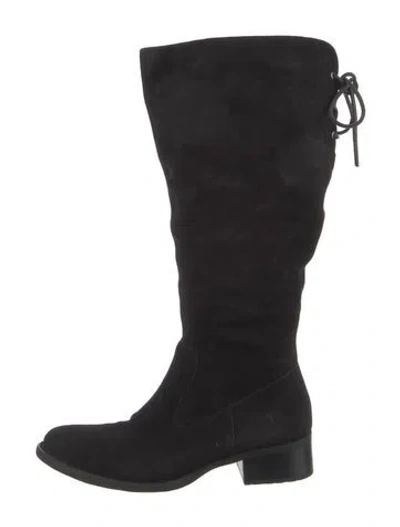 Pre-owned Born Suede Boots In Black