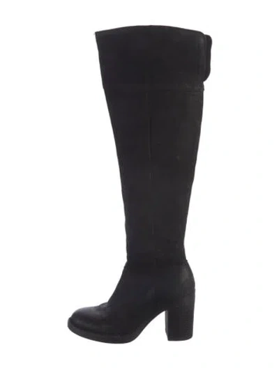 Pre-owned Born Suede Boots In Black