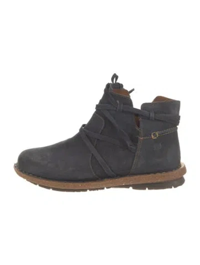 Pre-owned Born Suede Boots In Blue
