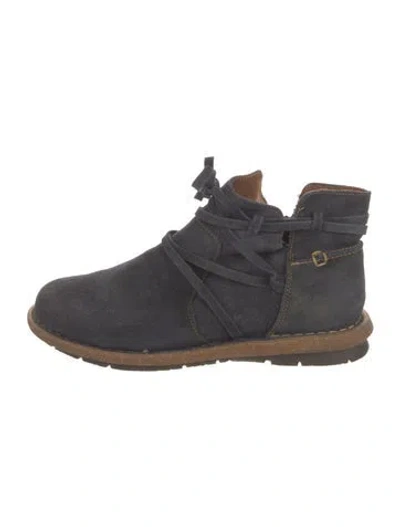 Pre-owned Born Suede Boots In Blue