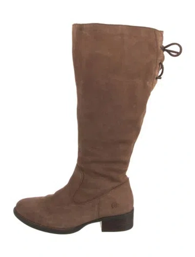 Pre-owned Born Suede Boots In Brown