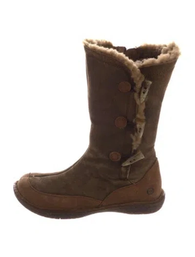 Pre-owned Born Suede Boots In Brown