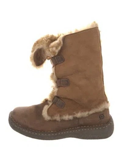 Pre-owned Born Suede Boots In Brown