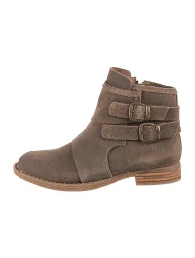 Pre-owned Born Suede Boots In Brown