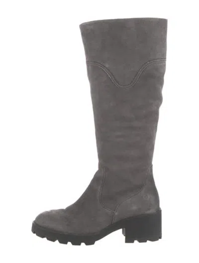 Pre-owned Born Suede Boots In Grey