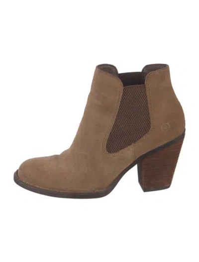 Pre-owned Born Suede Chelsea Boots In Brown