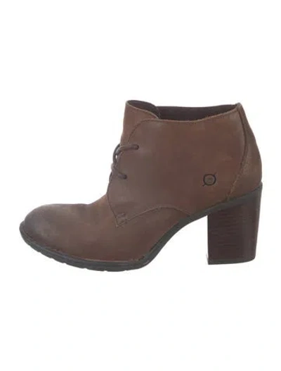 Pre-owned Born Suede Lace-up Boots In Brown