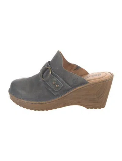Pre-owned Born Suede Mules In Brown