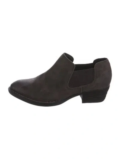 Pre-owned Born Suede Mules In Gray