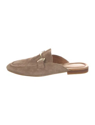Pre-owned Born Suede Mules In Neutrals