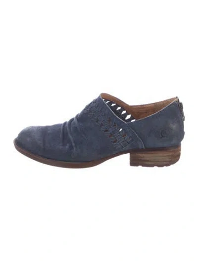 Pre-owned Born Suede Oxfords In Blue