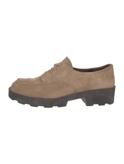 Pre-owned Born Suede Oxfords In Brown