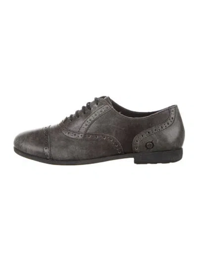 Pre-owned Born Suede Oxfords In Grey