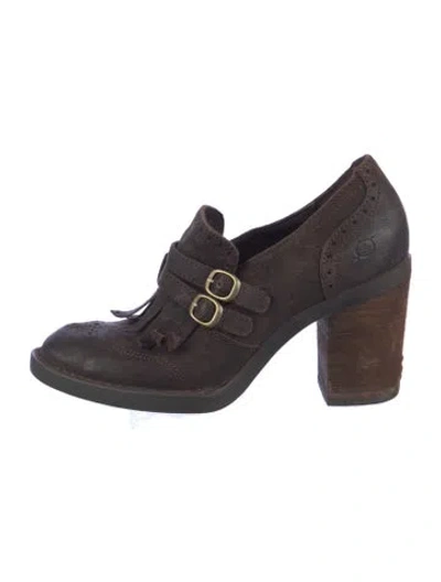 Pre-owned Born Suede Pumps In Brown