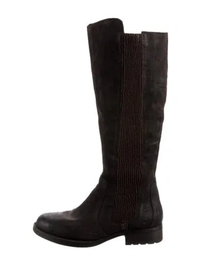 Pre-owned Born Suede Riding Boots In Brown