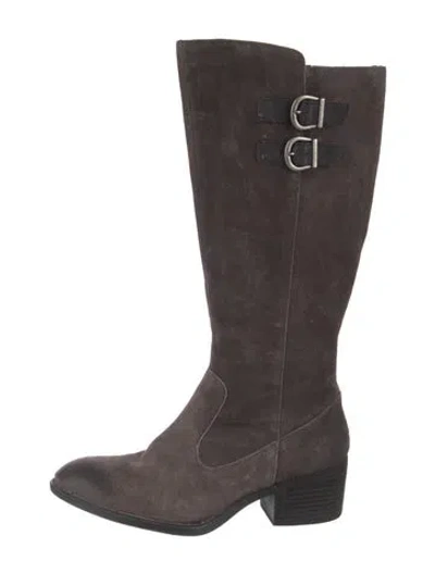 Pre-owned Born Suede Riding Boots In Brown