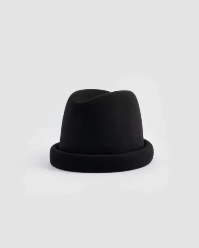 Born To Roam Russian Pillbox Hat In Black