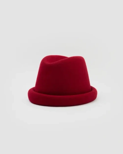 Born To Roam Russian Pillbox Hat In Red