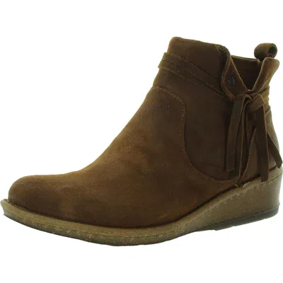 Born Vaughn Womens Suede Zip Up Ankle Boots In Multi