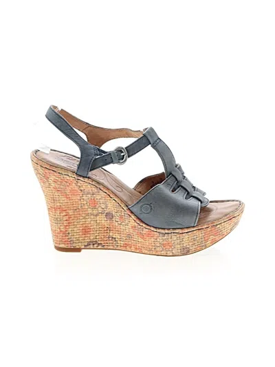 Pre-owned Born Wedges In Blue