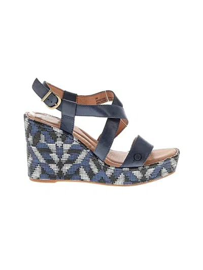 Pre-owned Born Wedges In Blue